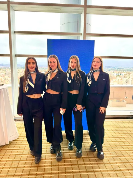 SOMOS hostesses at a corporate event in Mendoza